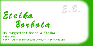 etelka borbola business card